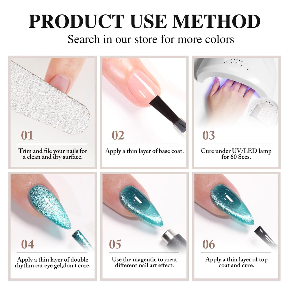Double Rhythm long lasting shine finish adds depth to nails