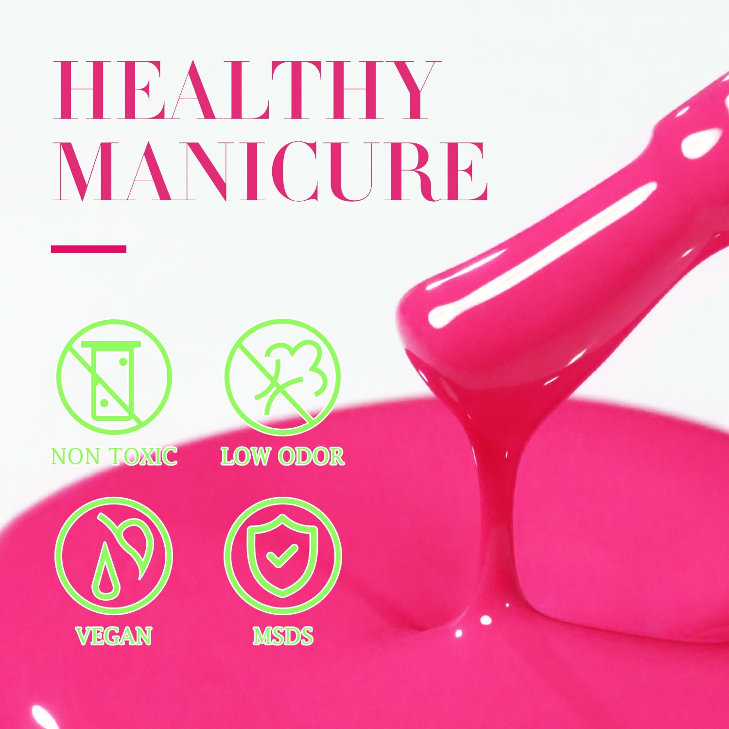 Low-odor toxin-free gel formula for nails.