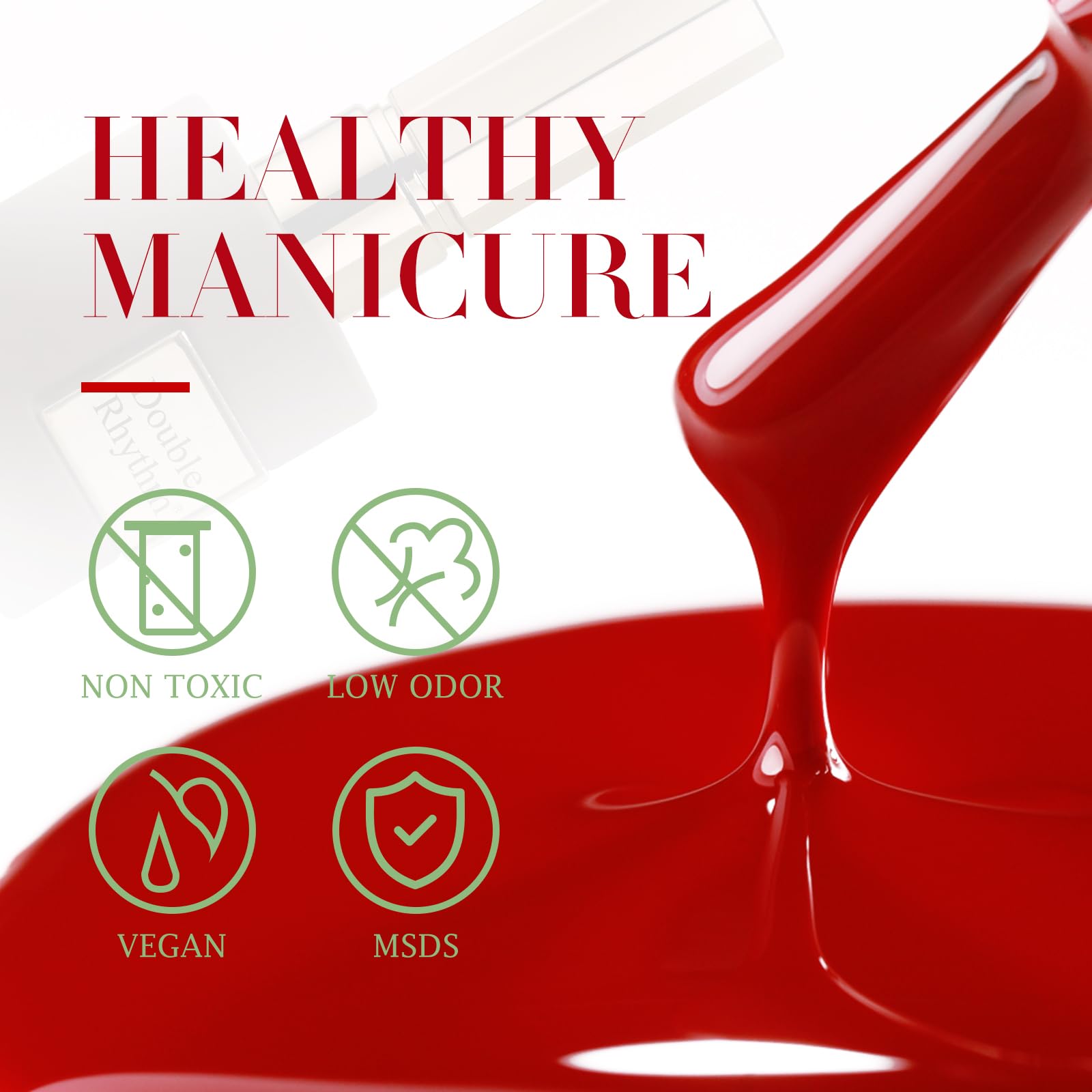 Double Rhythm toxin-free, low-odor formula designed for nails