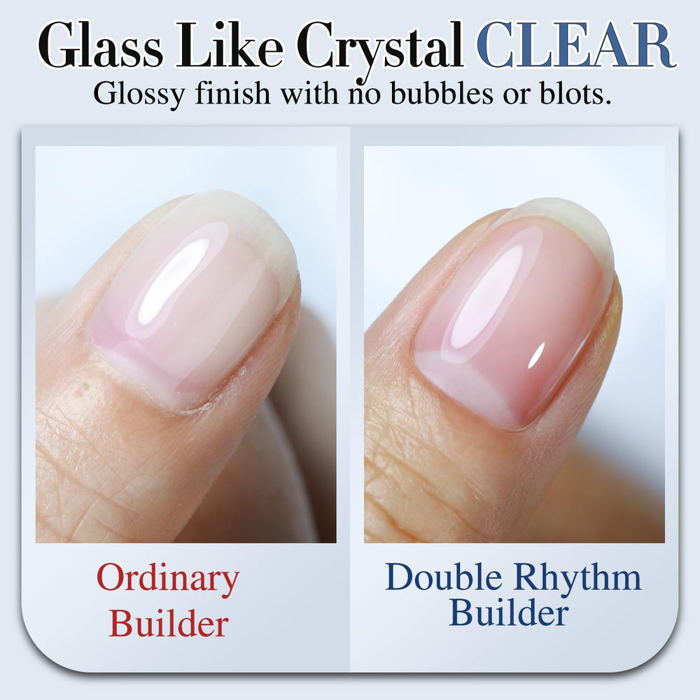 Double Rhythm nail art with attached jewels
