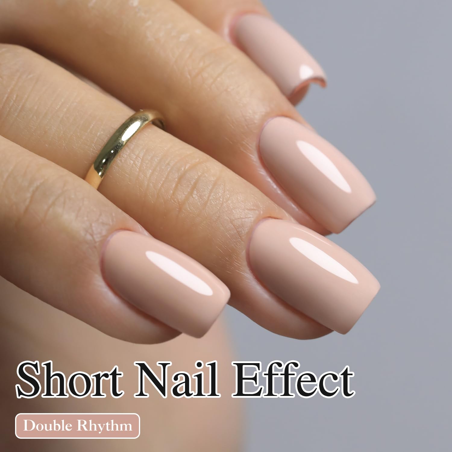 Close-up of Double Rhythm nail polish brush for precise application.