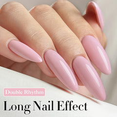 Double Rhythm nails application demo illustrates easy, beginner-friendly gel polish steps.