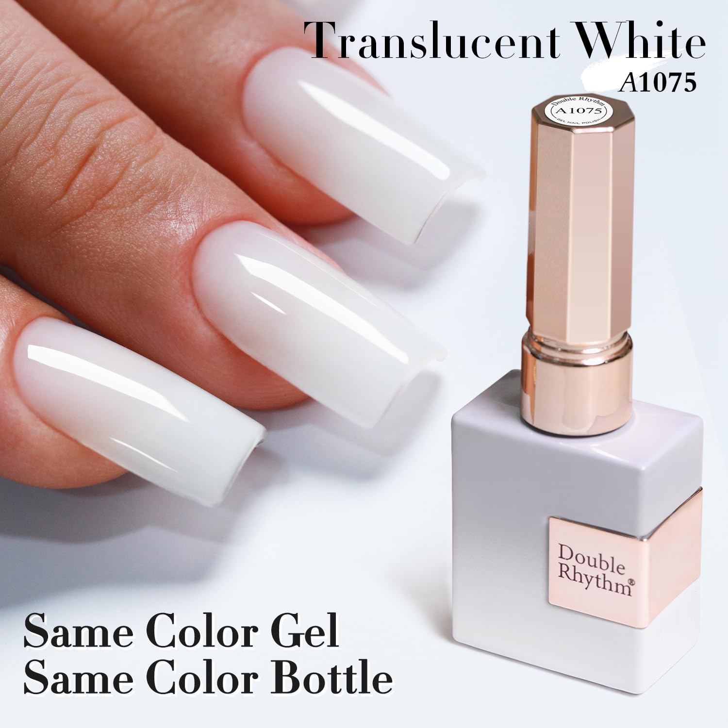 Double Rhythm nails during application demonstrating smooth gel polish glide
