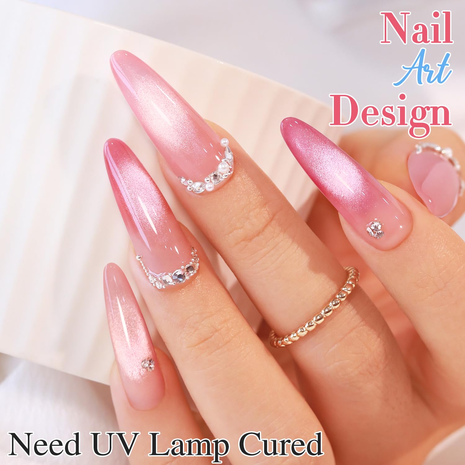 Double Rhythm nails mid-application showcase easy, beginner-friendly gel polish