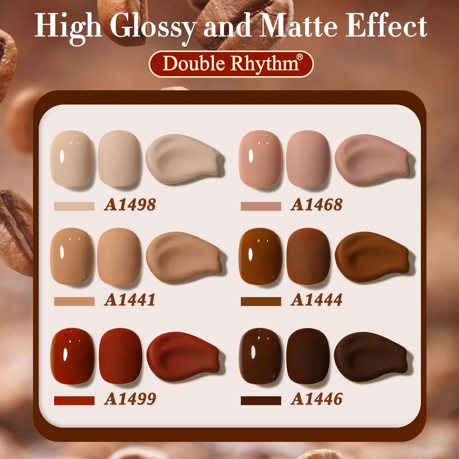 Double Rhythm pink gel polish bottle provides soft tone for delicate nail designs