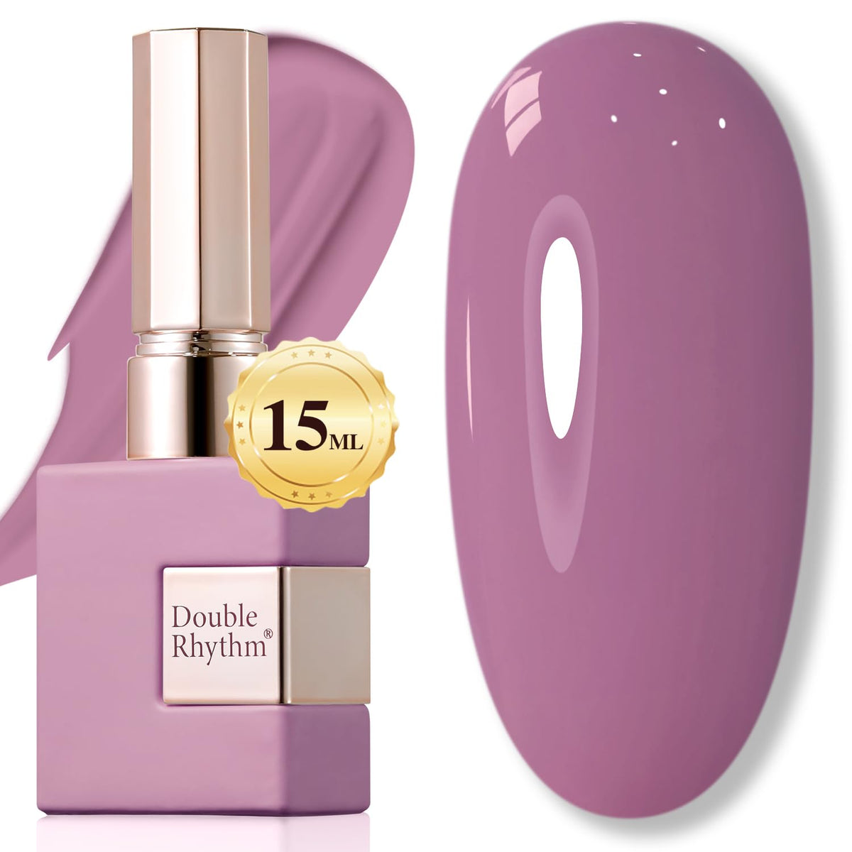Double Rhythm Pure Sheer Gel Polish 15ml bottle for salon-quality shine.