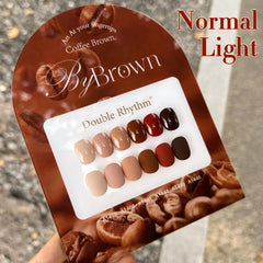 Double Rhythm red gel polish bottle glows with bold color for statement nails