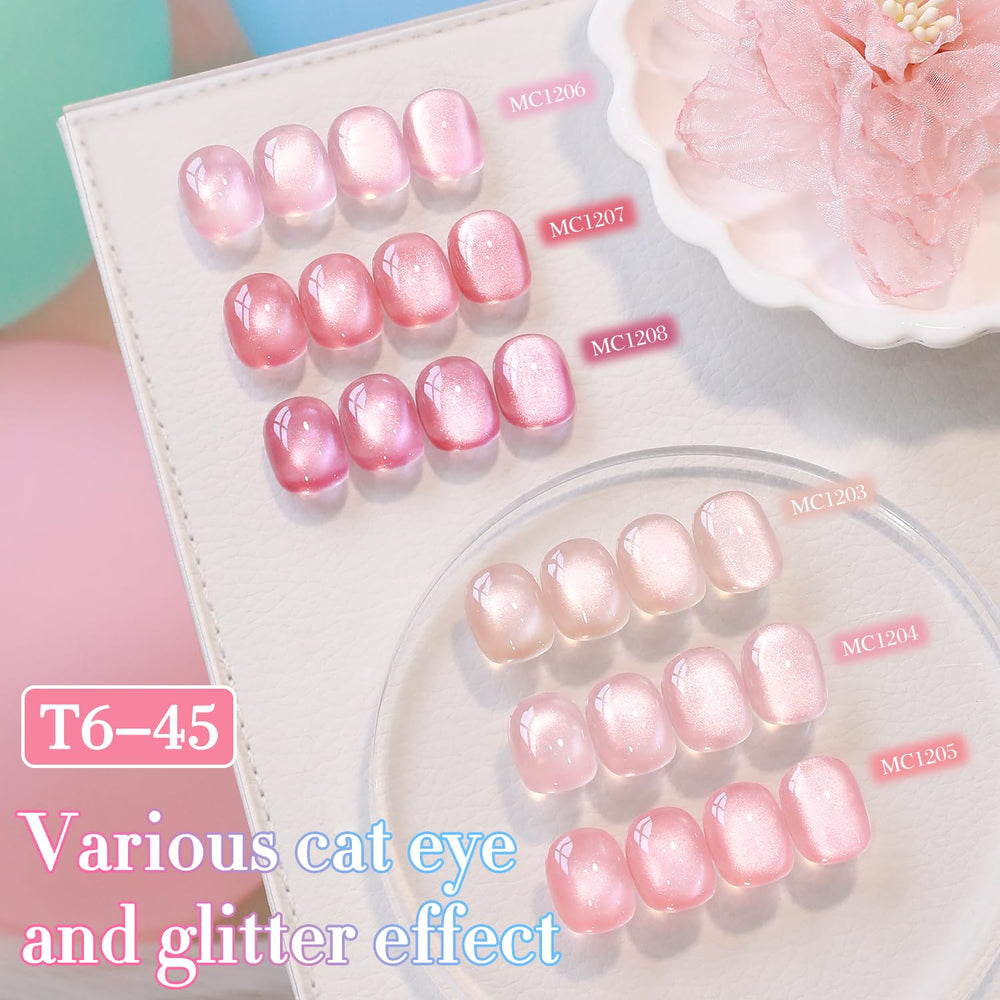 Double Rhythm rose cat-eye gel polish ready for chic at-home nails