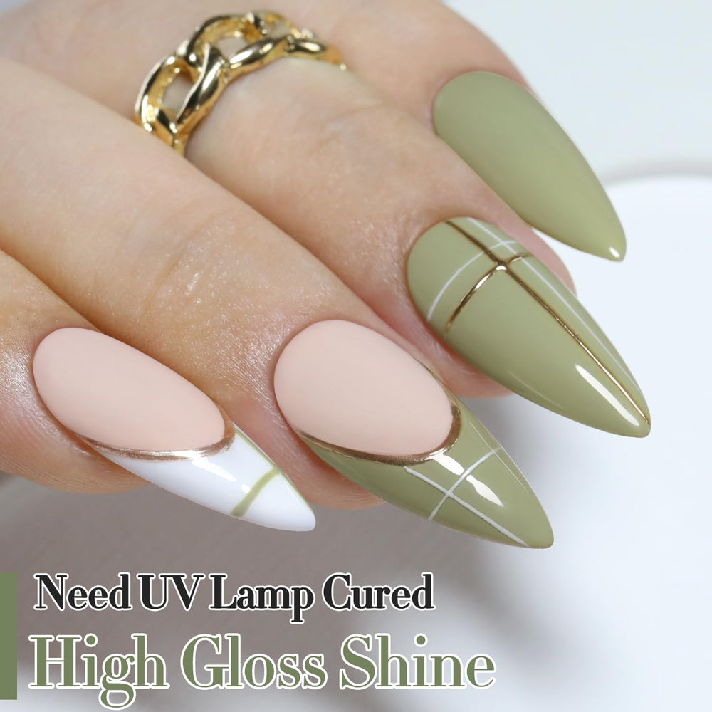 LED/UV lamp curing Sage Green gel for quick results