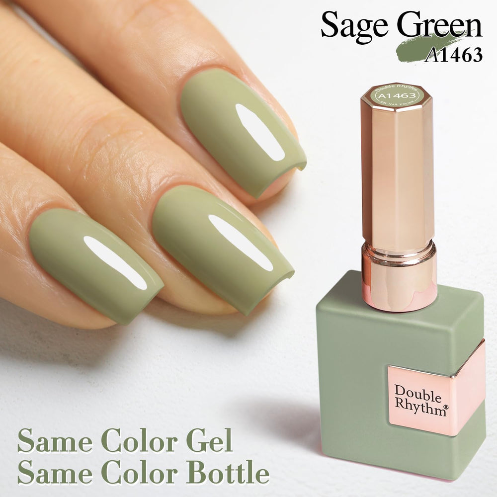 Top coat seals Sage Green gel for long-lasting shine