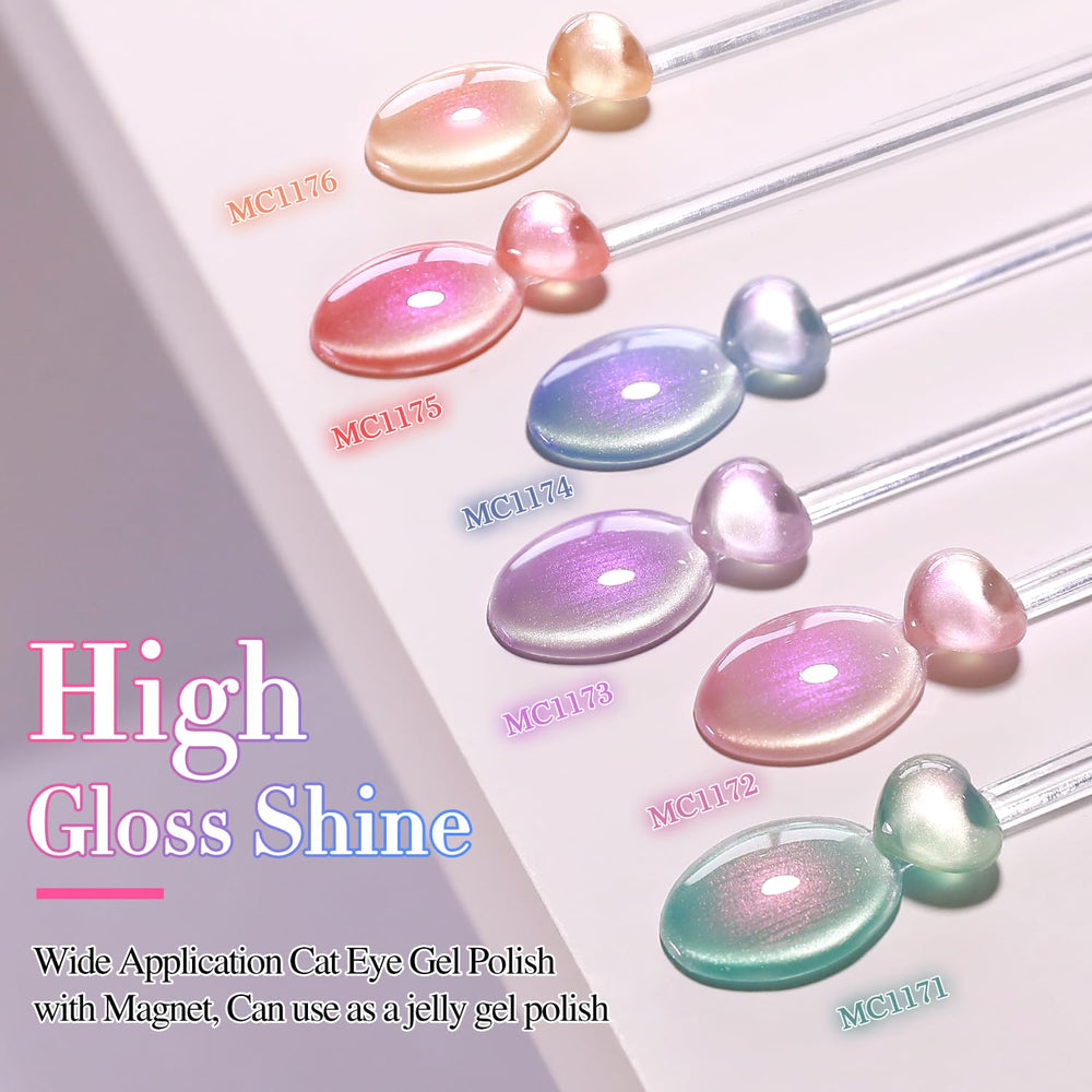Double Rhythm Shimmer collection offers rich color with reflective particles.