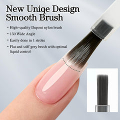 Double Rhythm thickening gel swatch showing nail length and structure