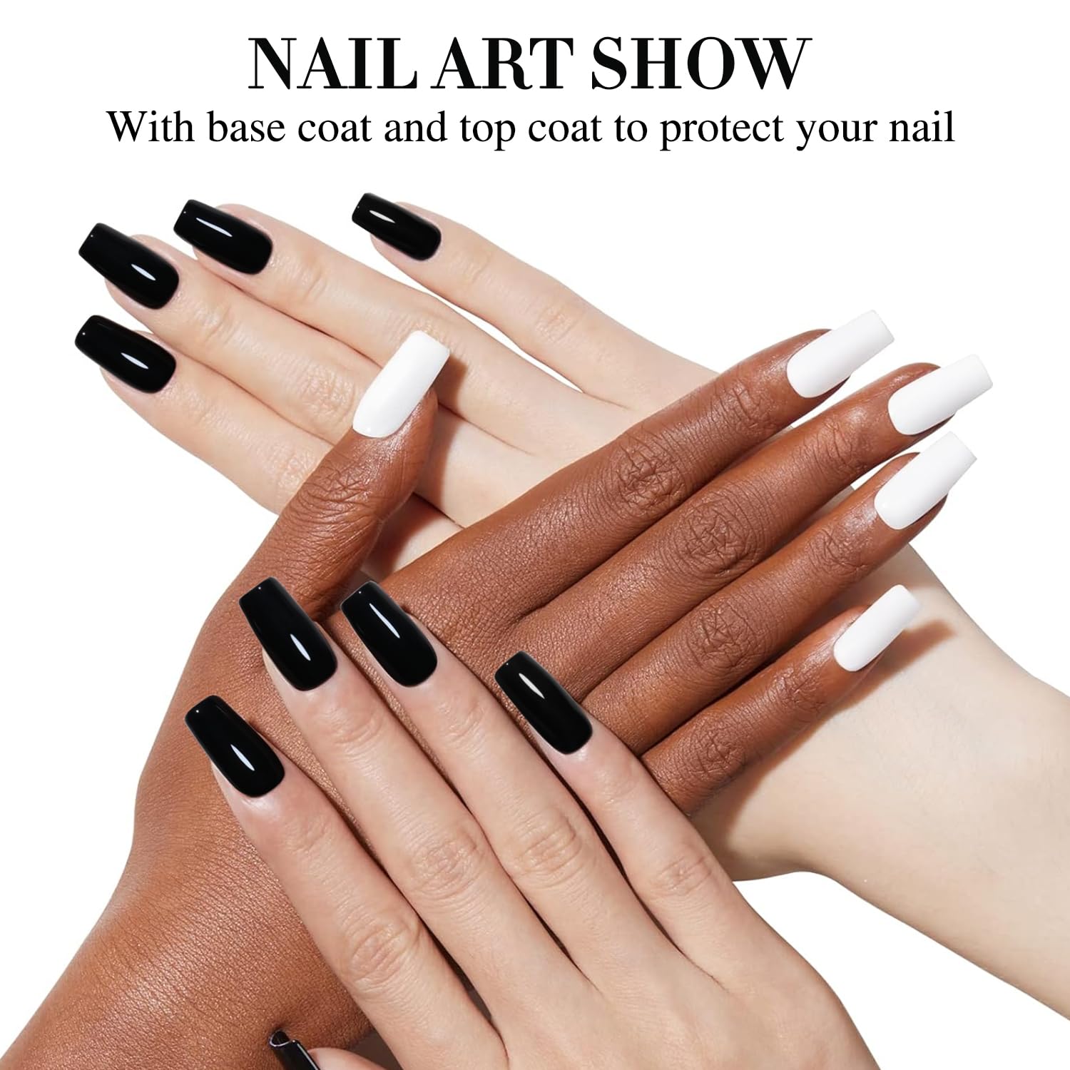 Top coat giving a high-gloss finish to nails.