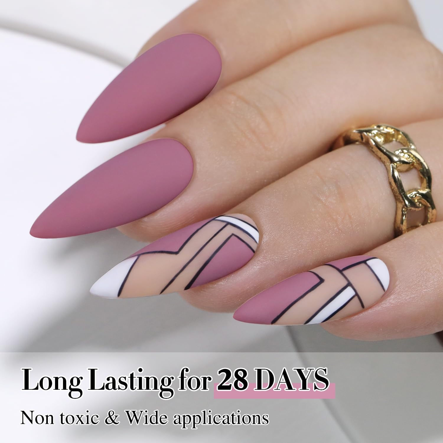 Double Rhythm Top Coat adds lasting shine and protection.