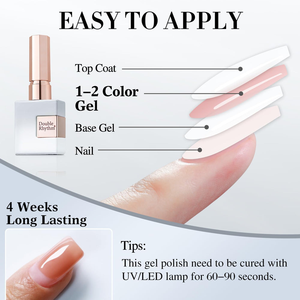 Double Rhythm toxin-free formula offers a healthier nail gel experience.