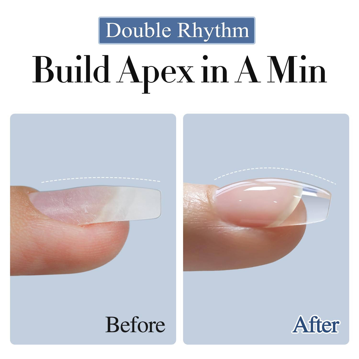 Double Rhythm gel under UV/LED lamp for quick cure