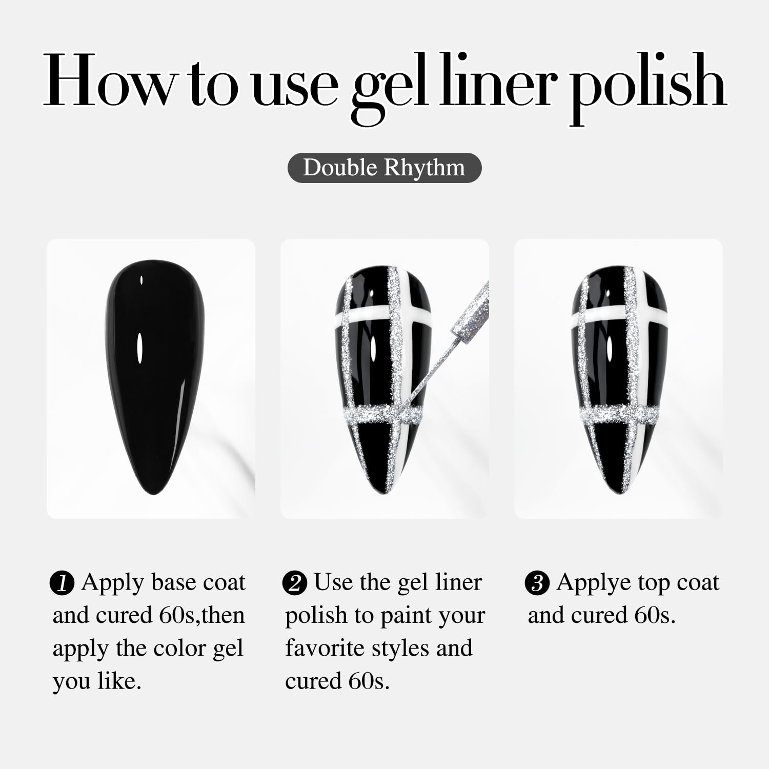 Double Rhythm Gel curing under UV/LED lamp for efficient manicure sessions.