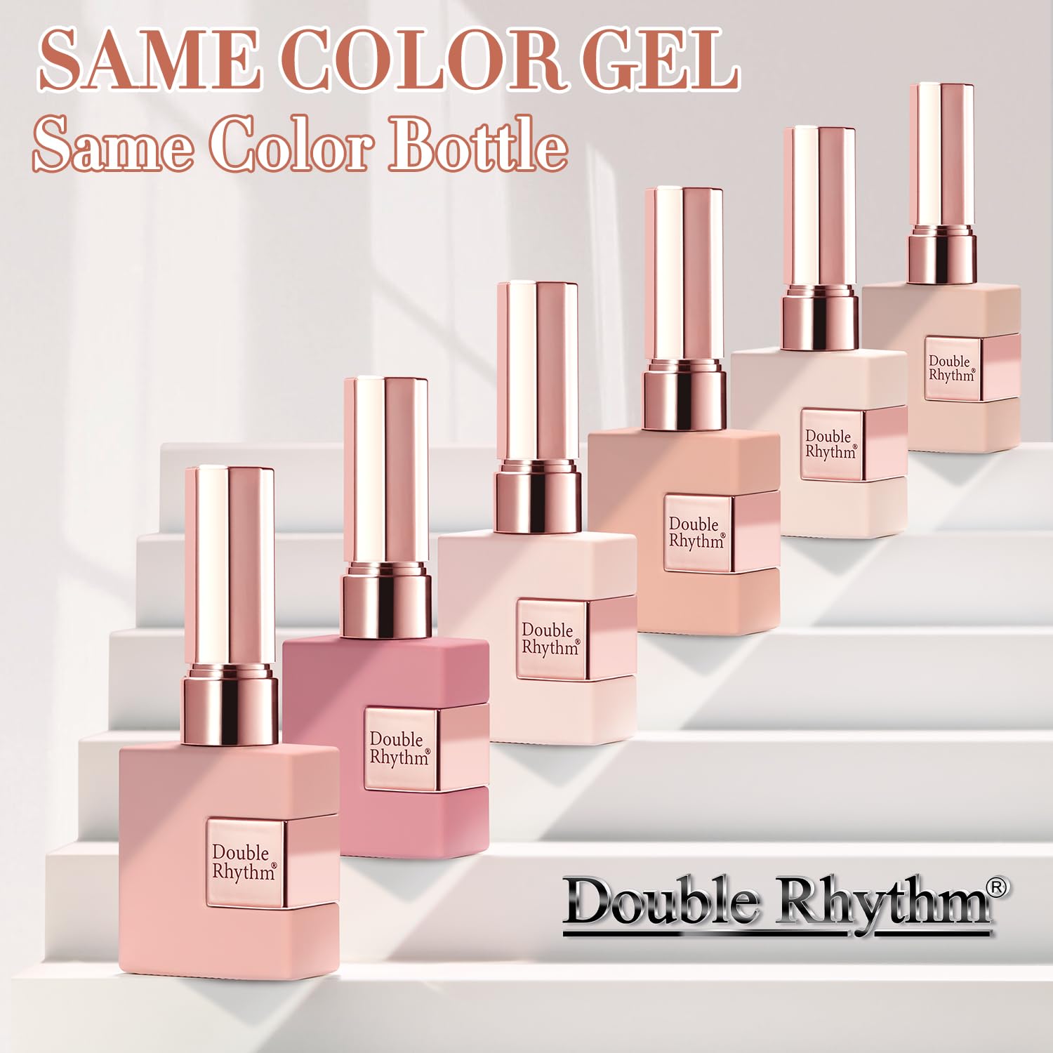 Double Rhythm bottle warmed before use for smoother color payoff.
