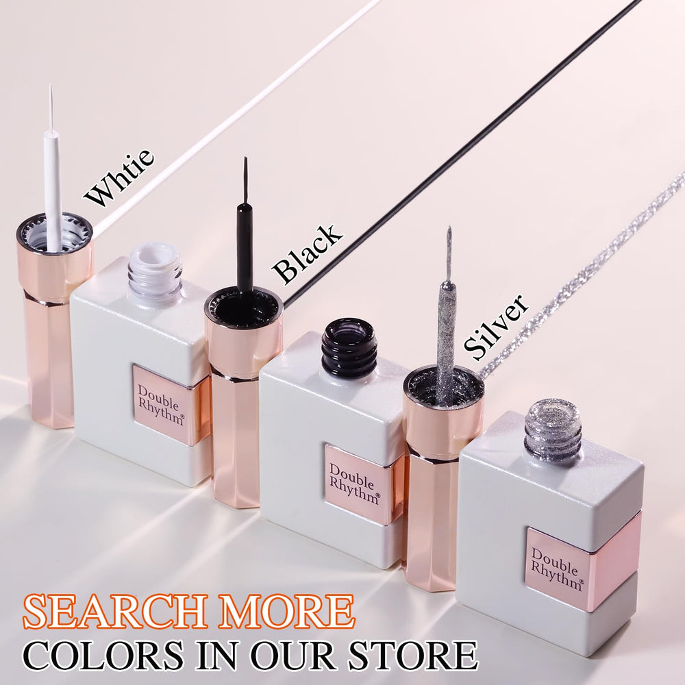 Double Rhythm White Liner Art L1006 bottle closeup highlighting base and top coat compatibility