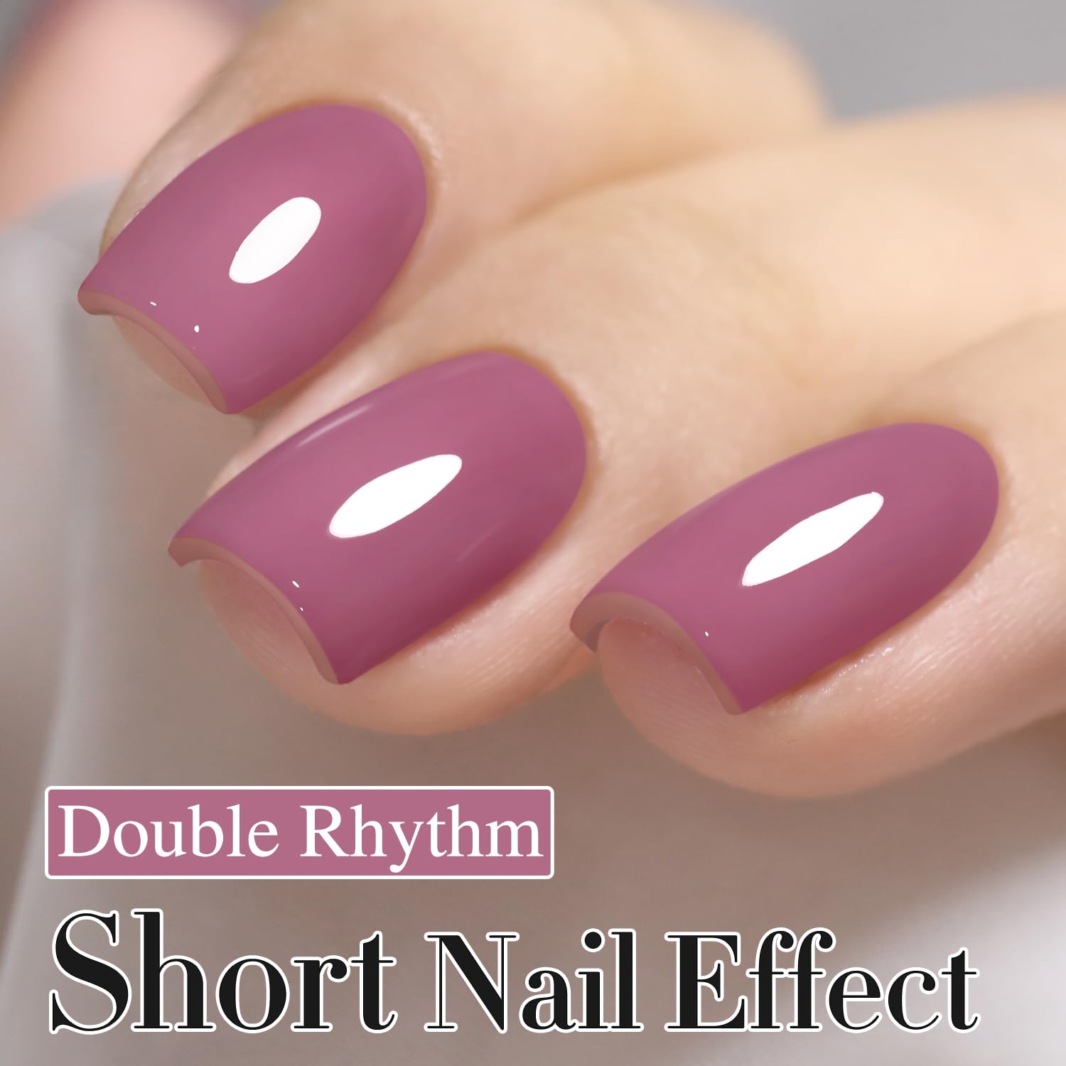 Double Rhythm Wine Purple A1469 bottle adds rich color and depth to nails.