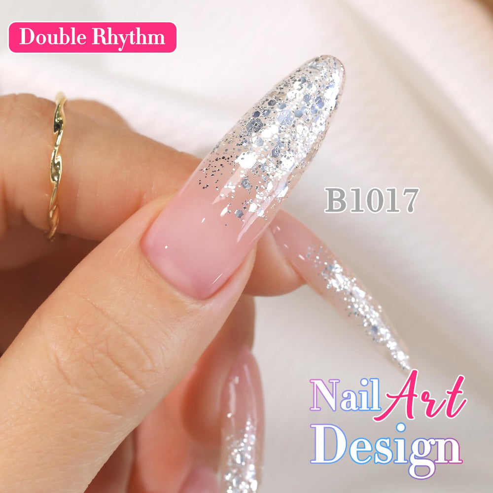 Double Rhythm bottle shake before use close-up for better pigment