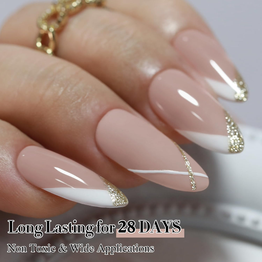 Double Rhythm MilkyKhaki gel polish delivers high gloss finish when cured under UV or LED.