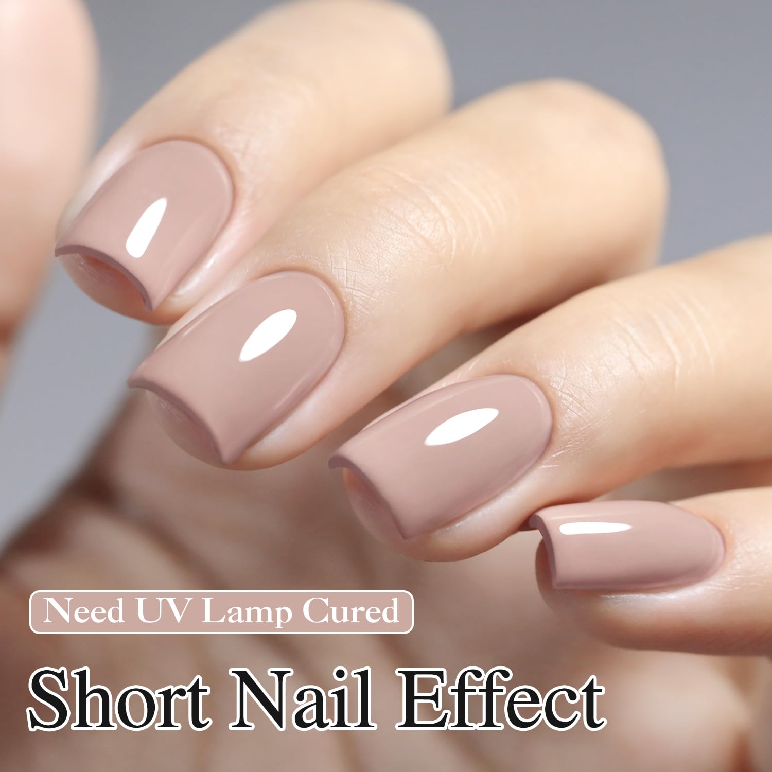 Double Rhythm MilkyKhaki nail swatch shows subtle sheer color for versatile everyday looks.