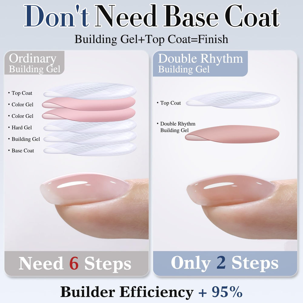 Double Rhythm nail extension hard gel for durable nail enhancements.