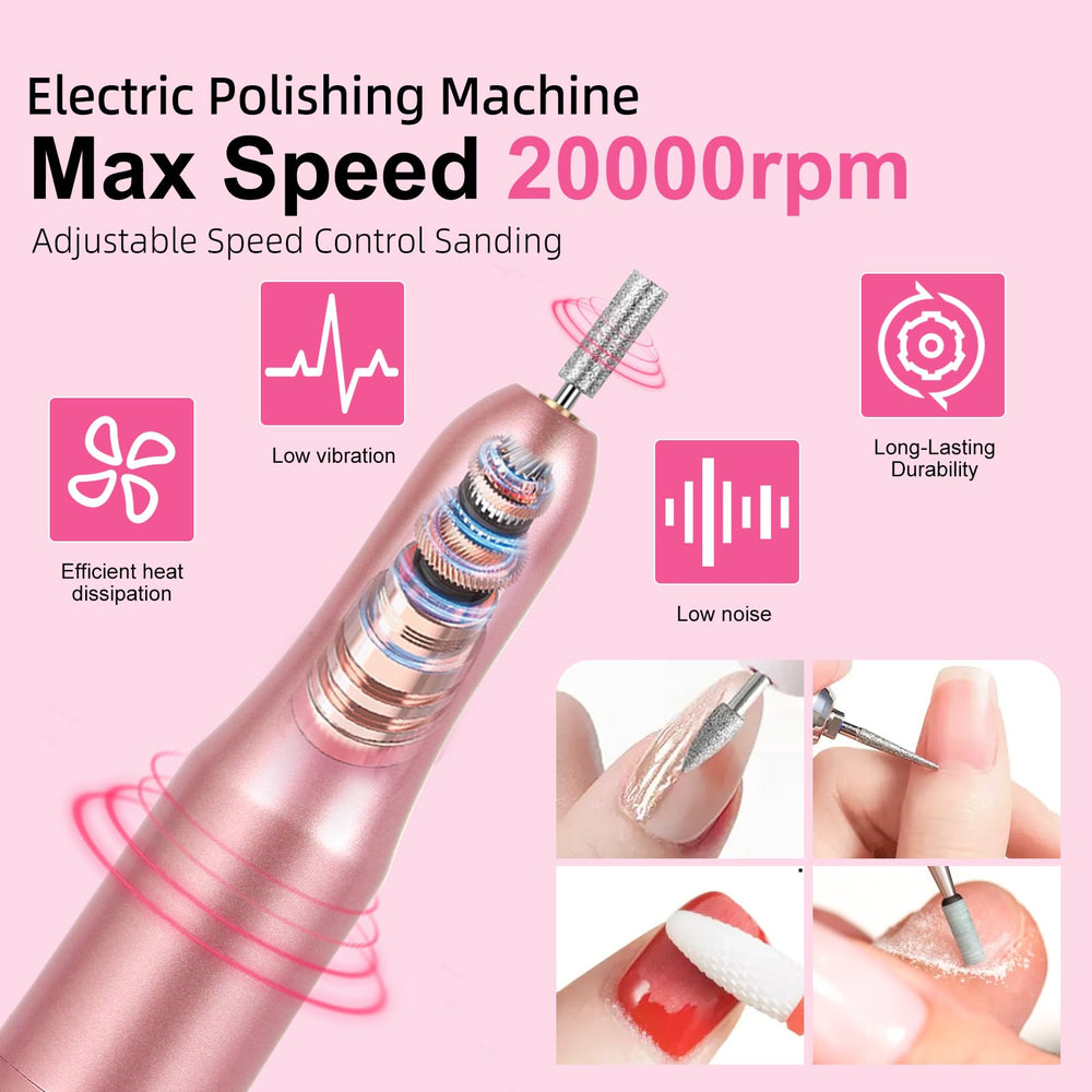 DouborQ electric nail drill for efficient shaping and cleanup at home
