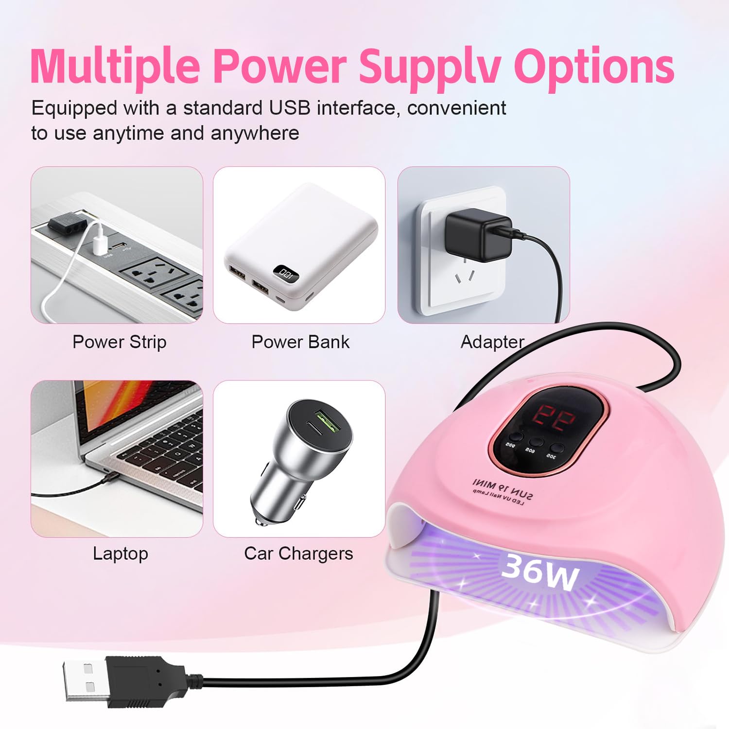 DouborQ UV nail lamp enabling quick curing and glossy finishes