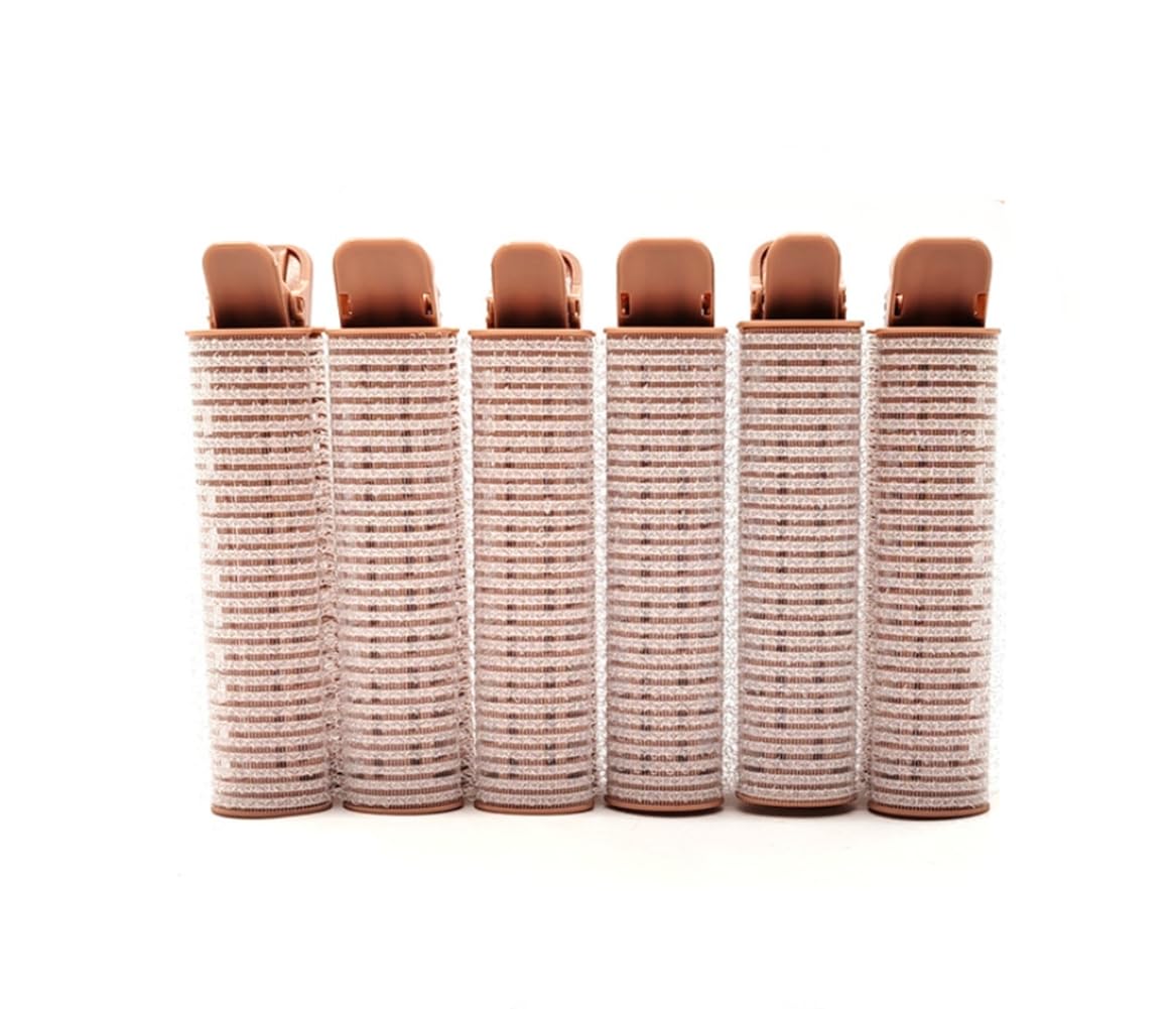 Douqu hair rollers with clip show voluminous bangs for quick, pull-free styling.