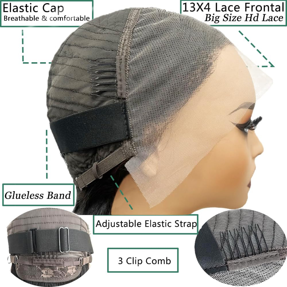 Douyin bob wig 13x4 lace area with wide parting for versatile styles.