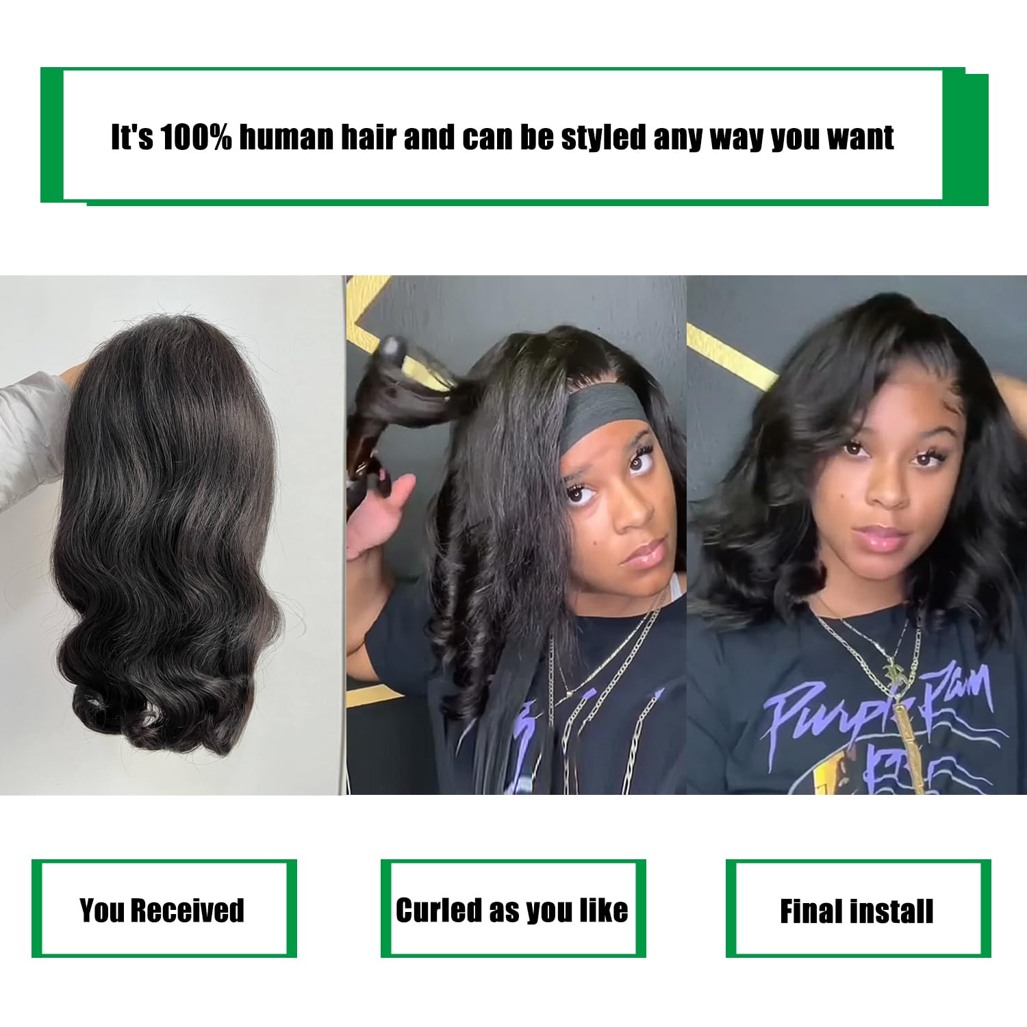 Douyin bob wig 16-inch natural black color for versatile daily looks.