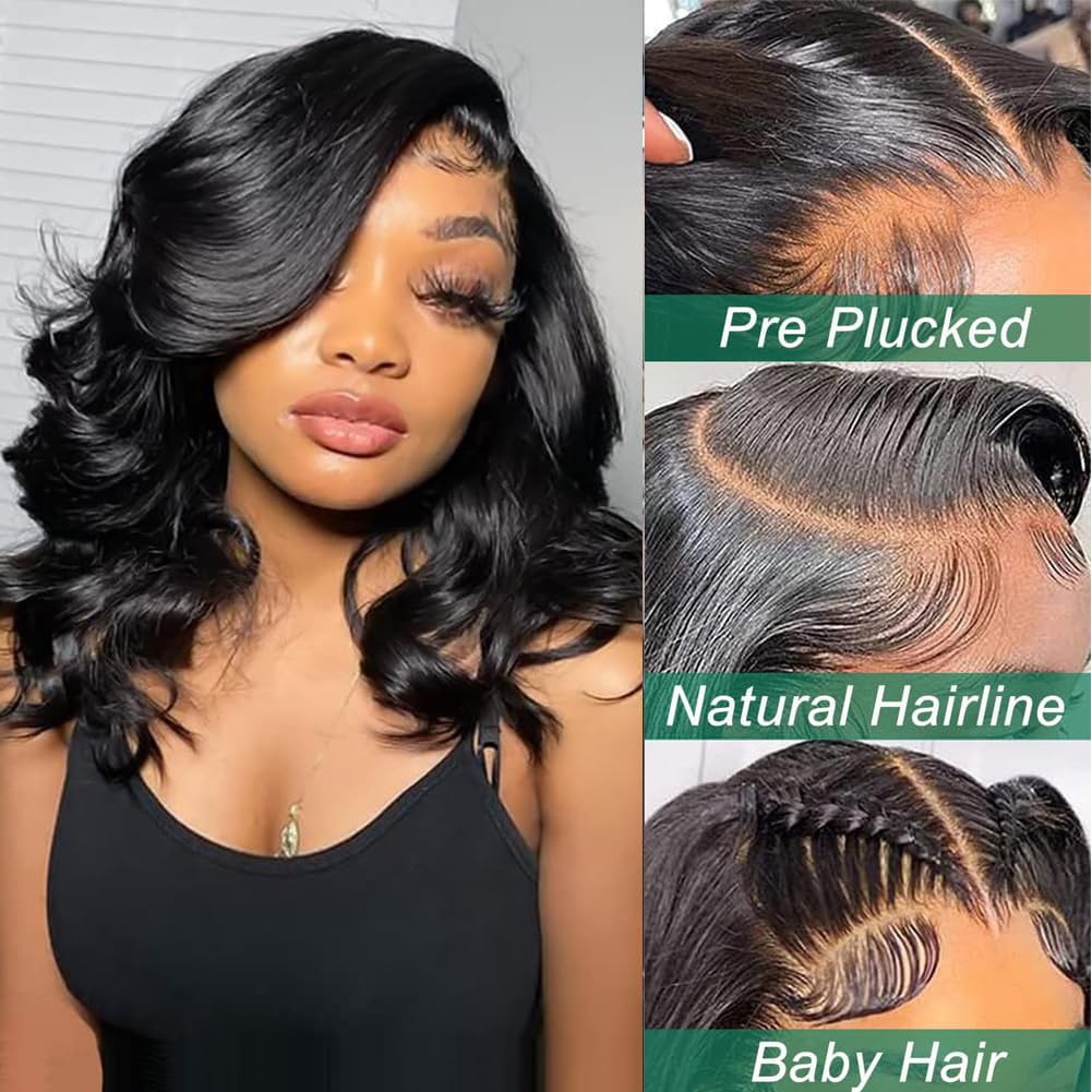 Douyin bob wig in body wave texture for voluminous styling.