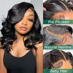 Douyin bob wig in body wave texture for voluminous styling.