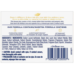 Dove 3-in-1 bar creates rich lather for face, body, and hands.