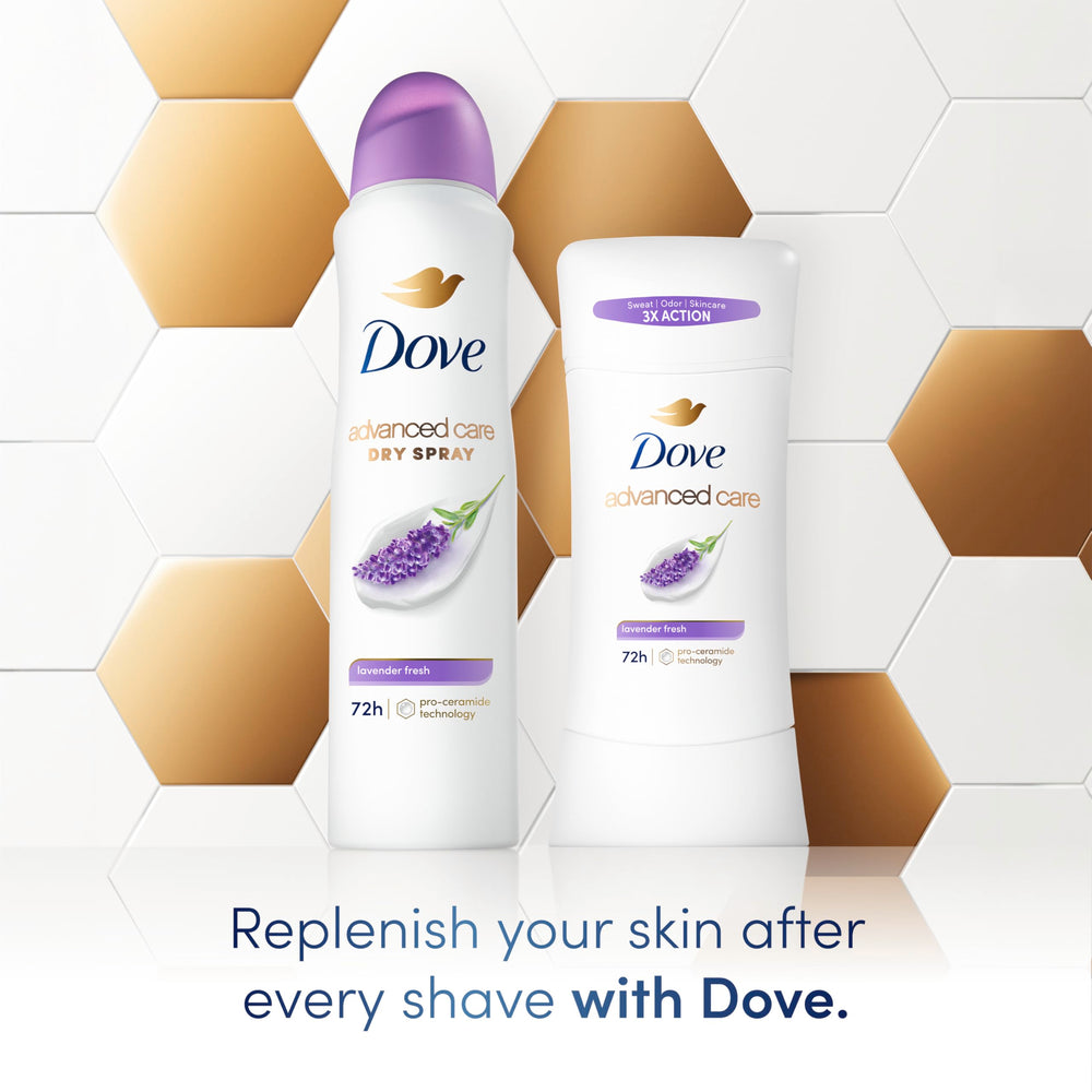Dove 72-hour protection feature highlighted for sweat and odor control.