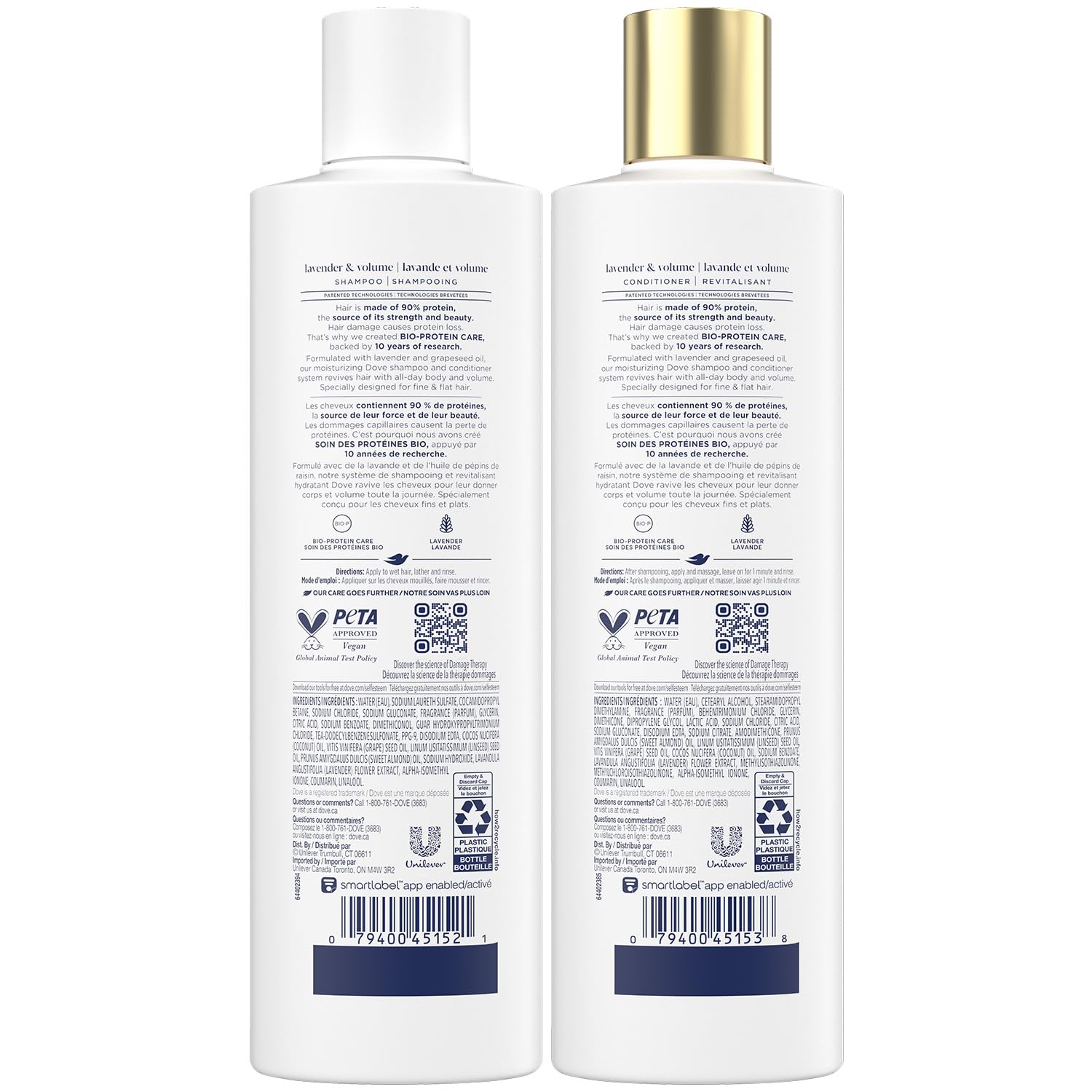 Dove Acondicionador Lavanda Volumen: suavidad y manejabilidad para cabellos finos.