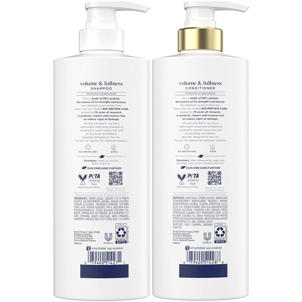 Dove Acondicionador con dispensador para volumen y suavidad