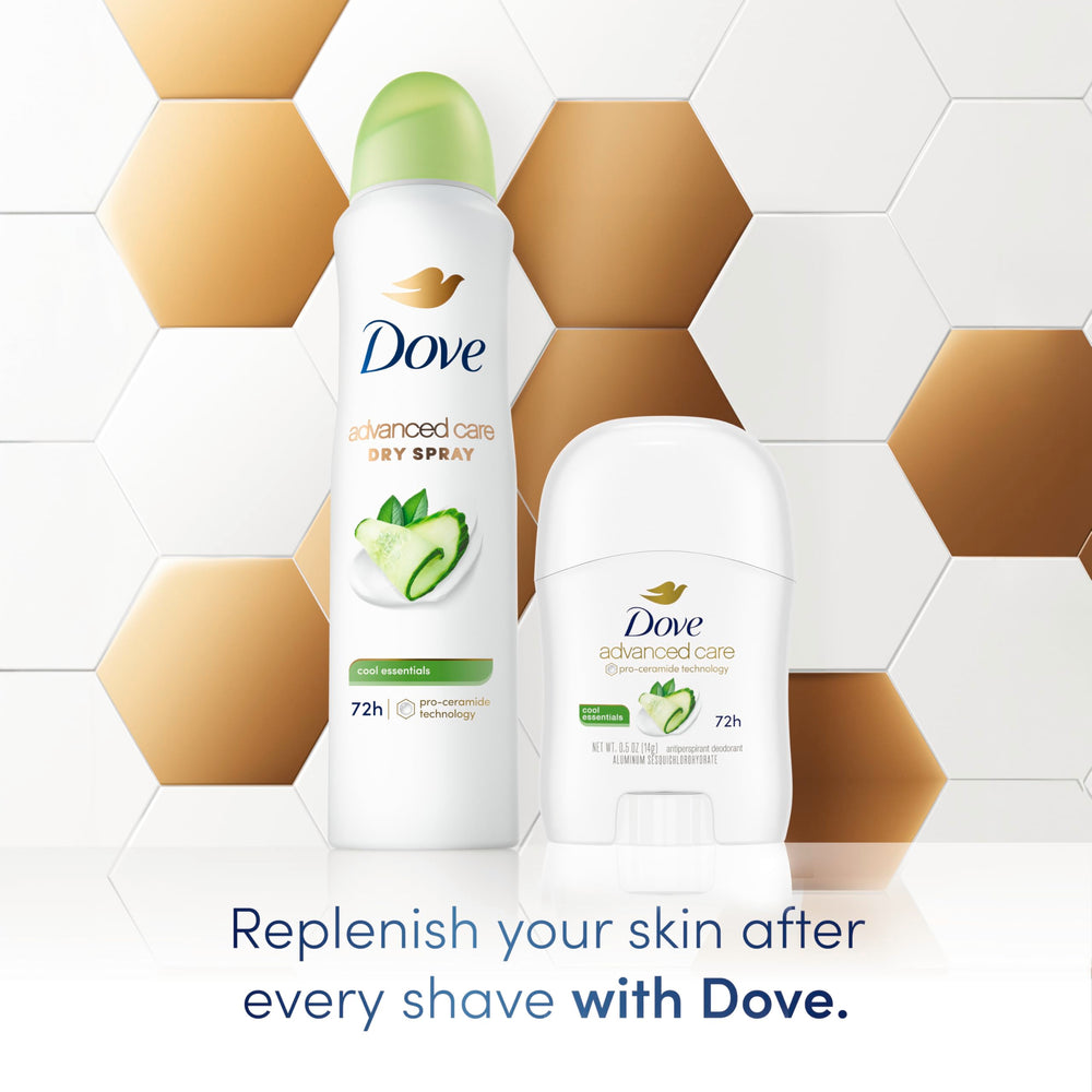 Underarm area with shaved skin and Dove Advanced Care application.