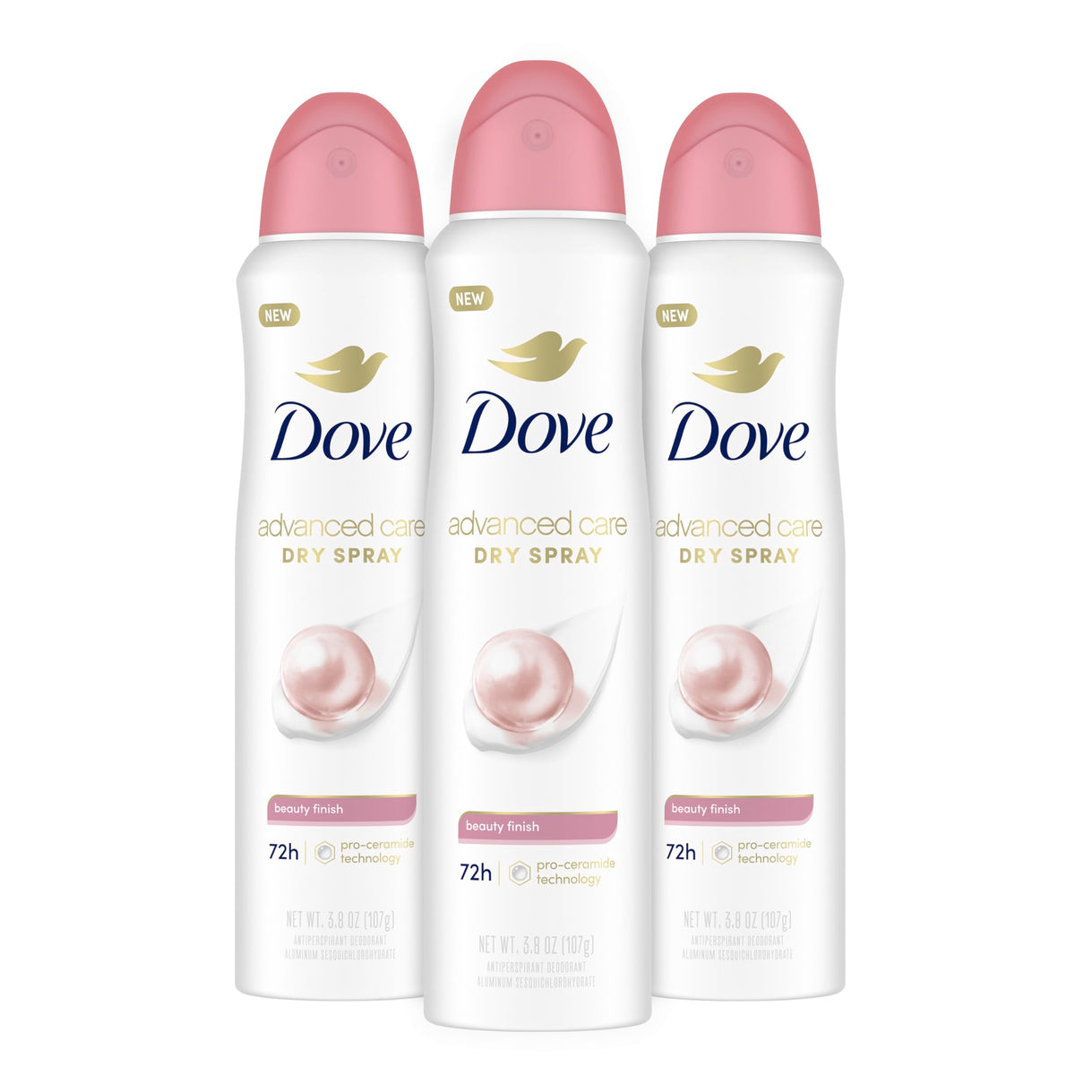 Dove Advanced Care Beauty Finish Desodorante Pulverizador para axilas suaves y frescas.