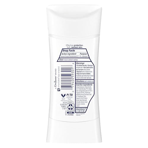 Dove Advanced Care Clear Finish Stick being applied to underarms for smooth protection
