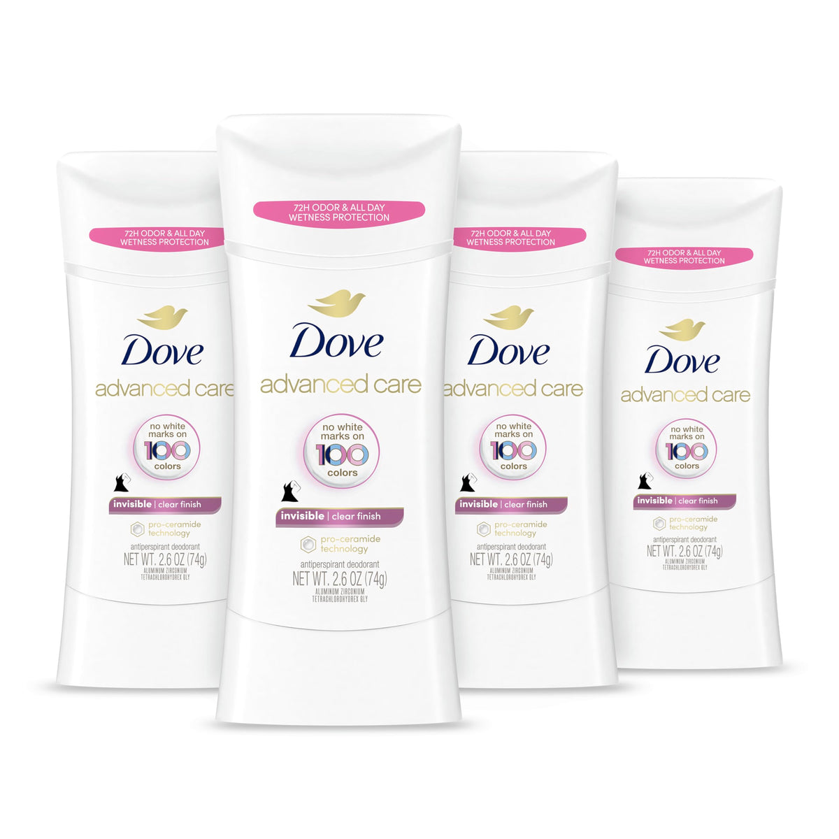 Dove Advanced Care Clear Finish Stick ready for daily invisible protection