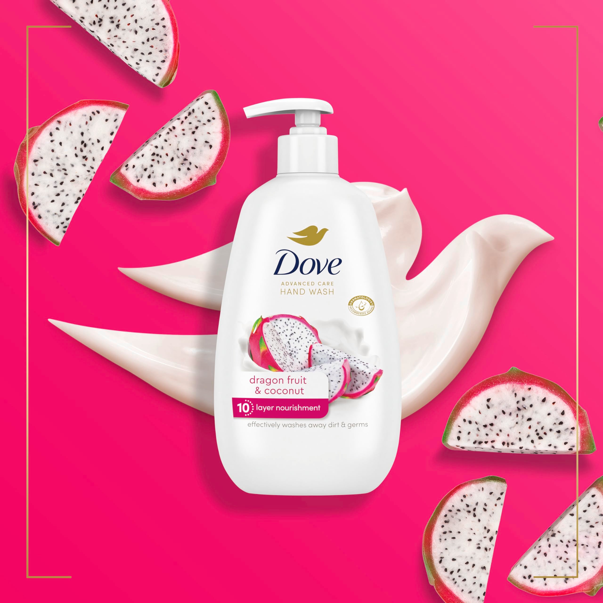 Dove Advanced Care, crema coco, textura que hidrata al lavar.