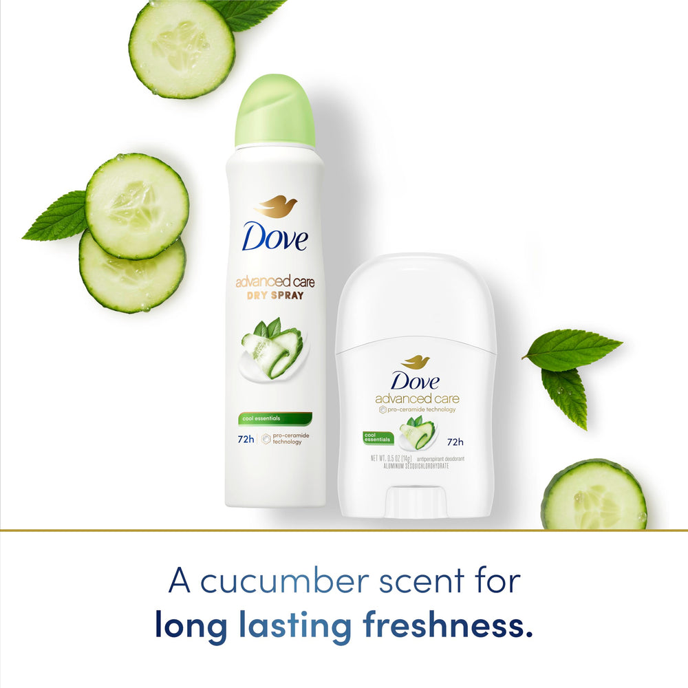 Juicy pear and crisp cucumber scent on Dove Advanced Care Cool Essentials.
