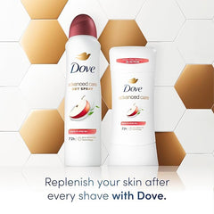 Dove Cuidado de axilas con crema ¼ para suavidad y confort.