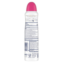 Dove Advanced Care Dragon Fruit and Coconut Cream dry spray underarm application shows quick-dry formula.