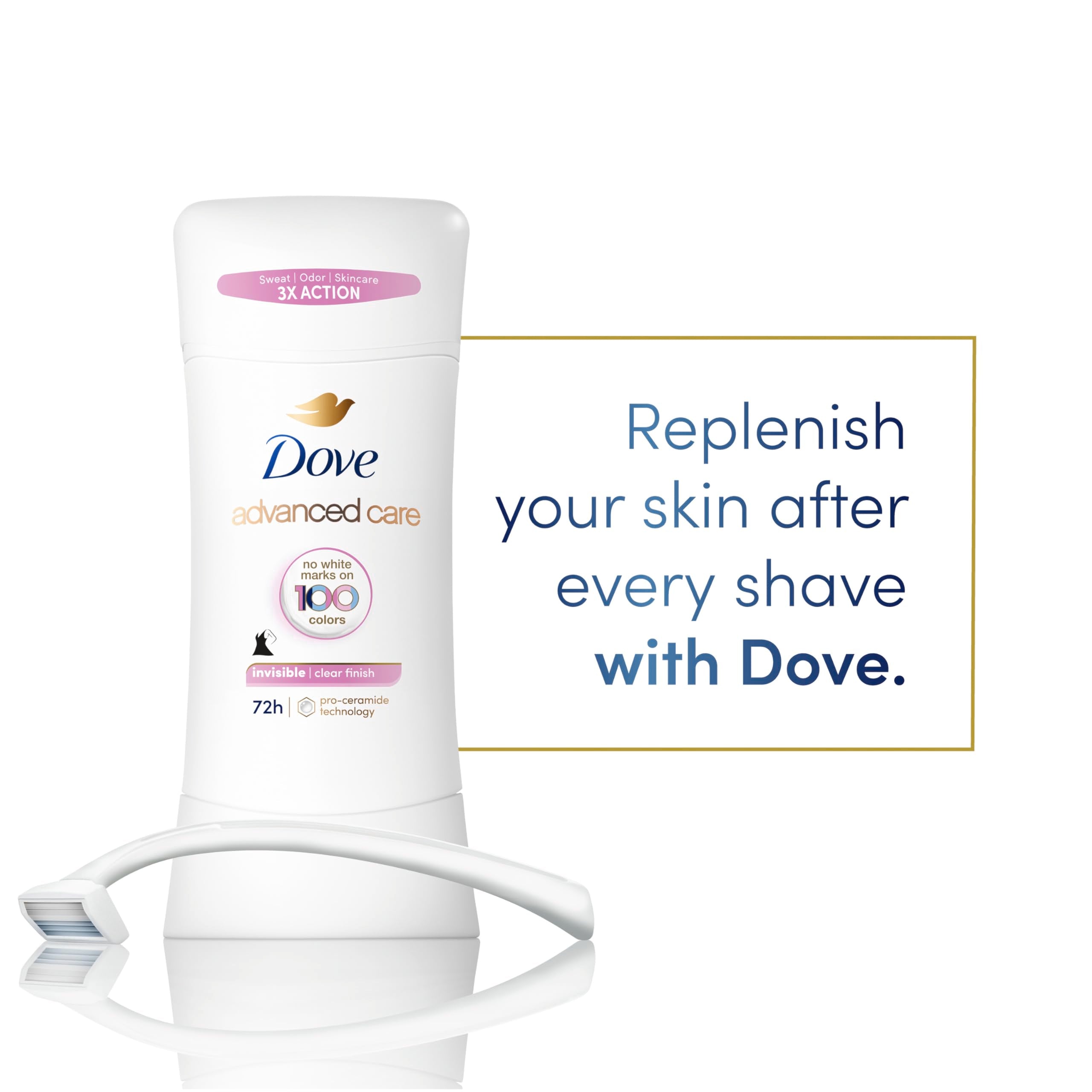 Dove Advanced Care fragrance notes pineapple, pear, and rose during wear.