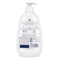 Dove Advanced Care, espuma cremosa, limpieza suave para manos sensibles.