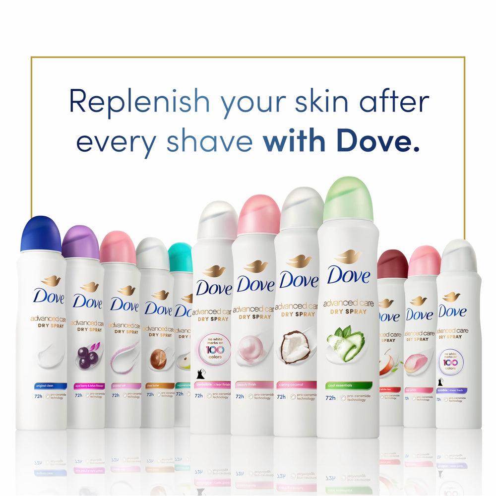 Dove Advanced Care Powder Soft spray ceramide boost visual emphasizes barrier support